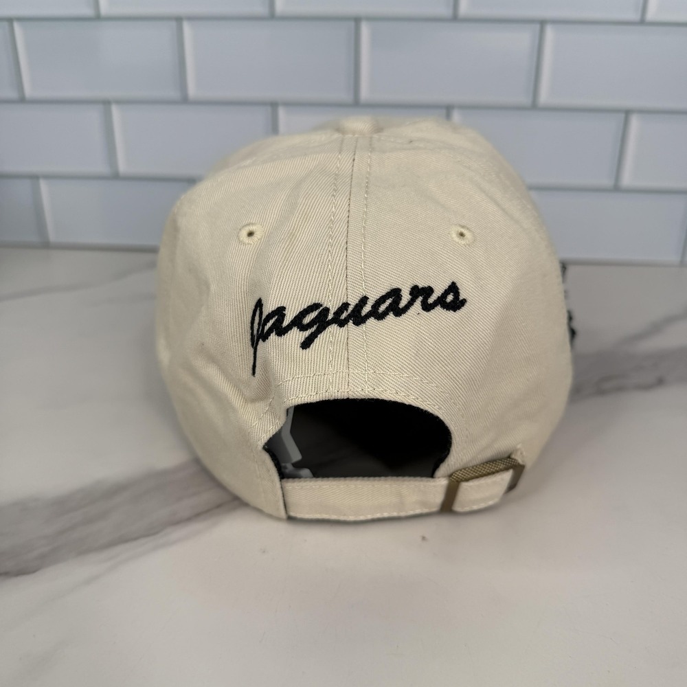 Pittsburgh Steelers Hat Cap Strap Back Mens Jaguars Cream NFL‎ Football Dad 1995 - Picture 6 of 13